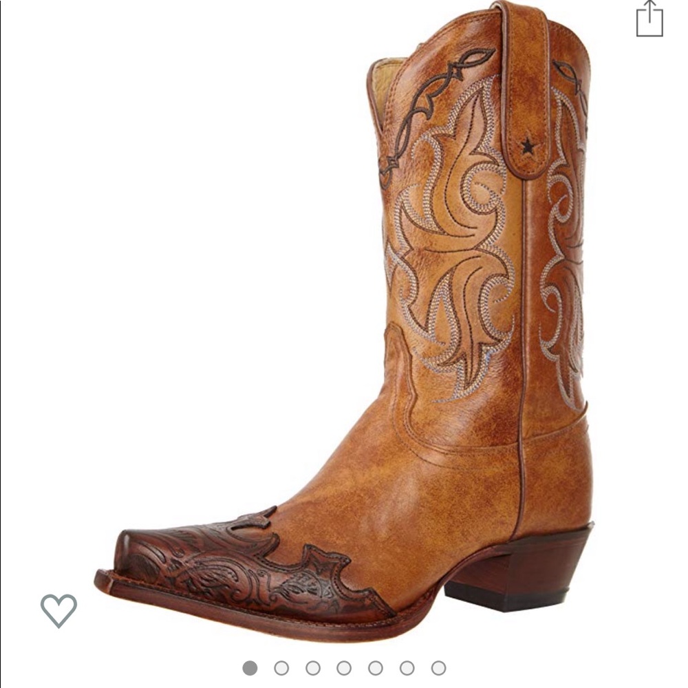 Tony Lama brown cowboy boots 6.5